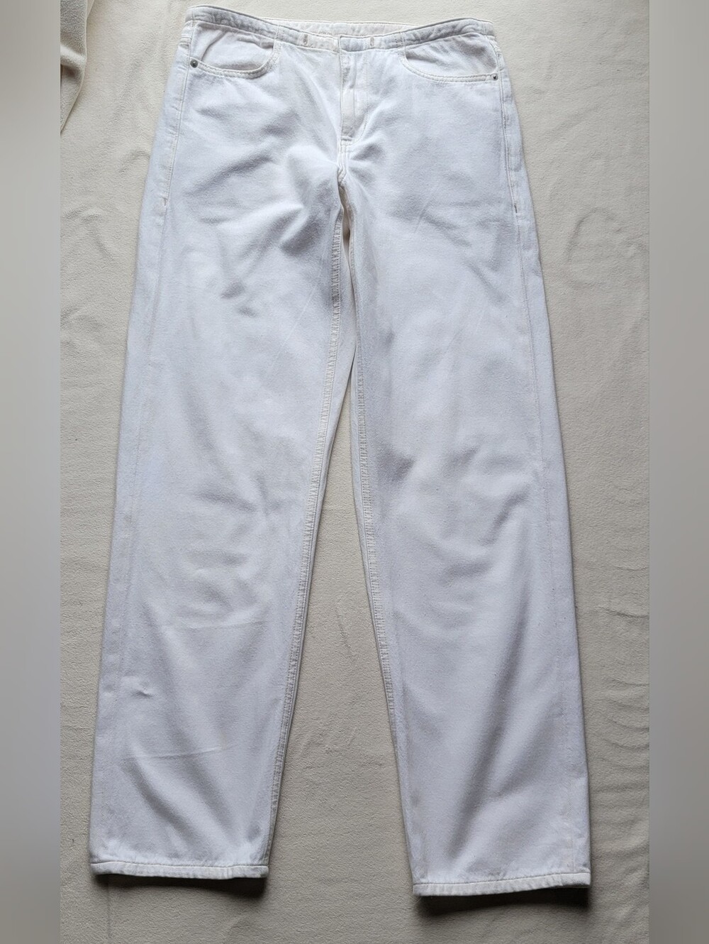 Banana Republic Cream Straight-Leg Drawstring Chinos - Picture 7 of 13